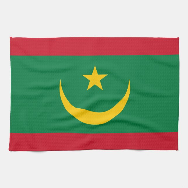 Linge De Cuisine Drapeau de la Mauritanie (Horizontal)