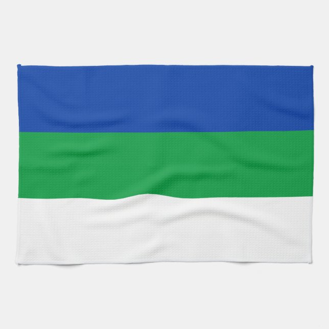 Linge De Cuisine Drapeau de la République Komi (Horizontal)