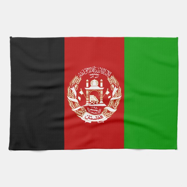 Linge De Cuisine Drapeau de l'Afghanistan patriotique (Horizontal)