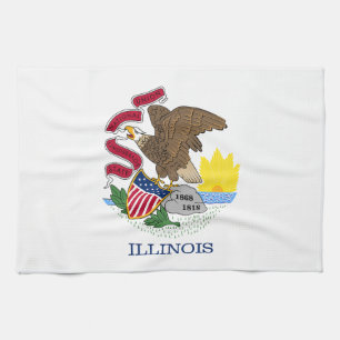Linge De Cuisine Drapeau de l'État de l'Illinois