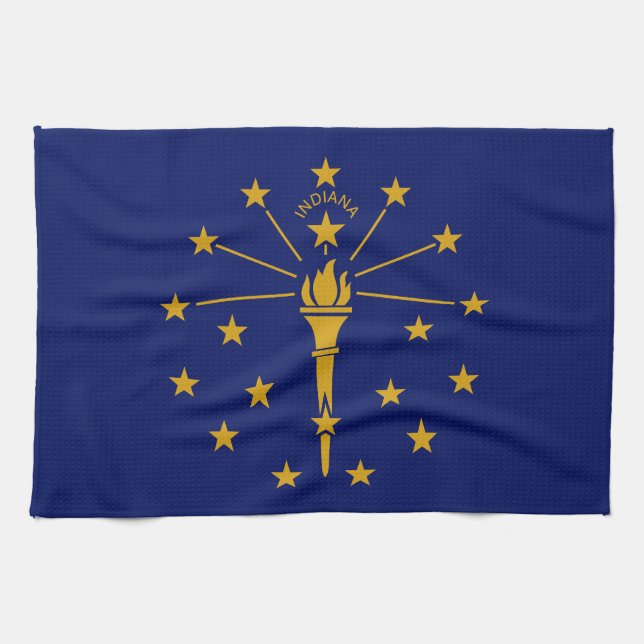 Linge De Cuisine Drapeau de l'État de l'Indiana (Horizontal)
