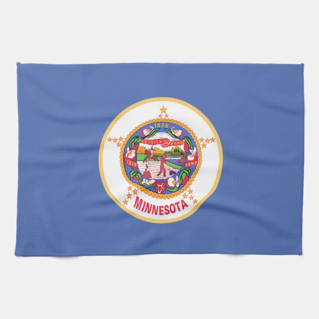 Linge De Cuisine Drapeau de l'État du Minnesota (Horizontal)
