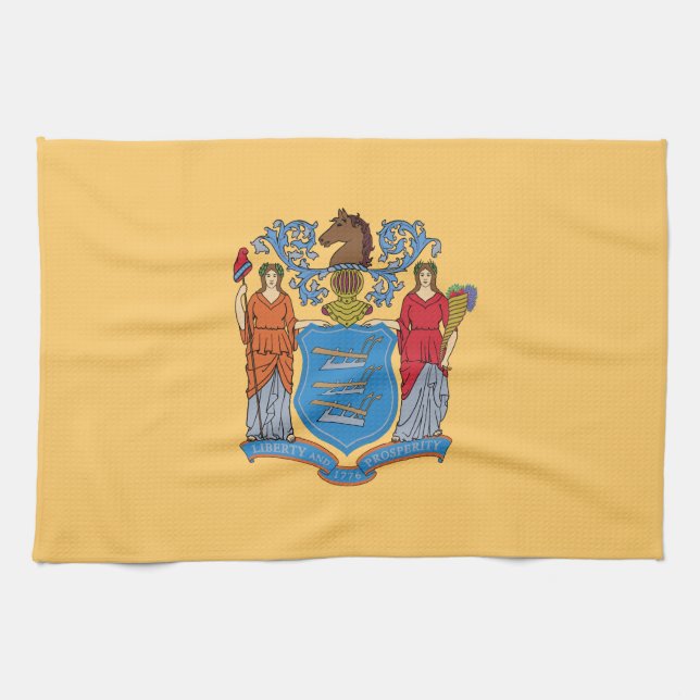 Linge De Cuisine Drapeau de l'État du New Jersey (Horizontal)