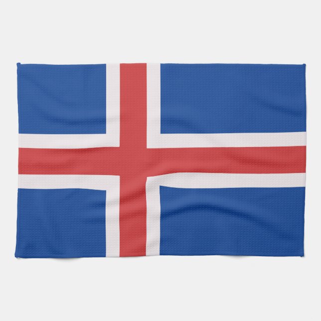 Linge De Cuisine Drapeau de l'Islande (Horizontal)