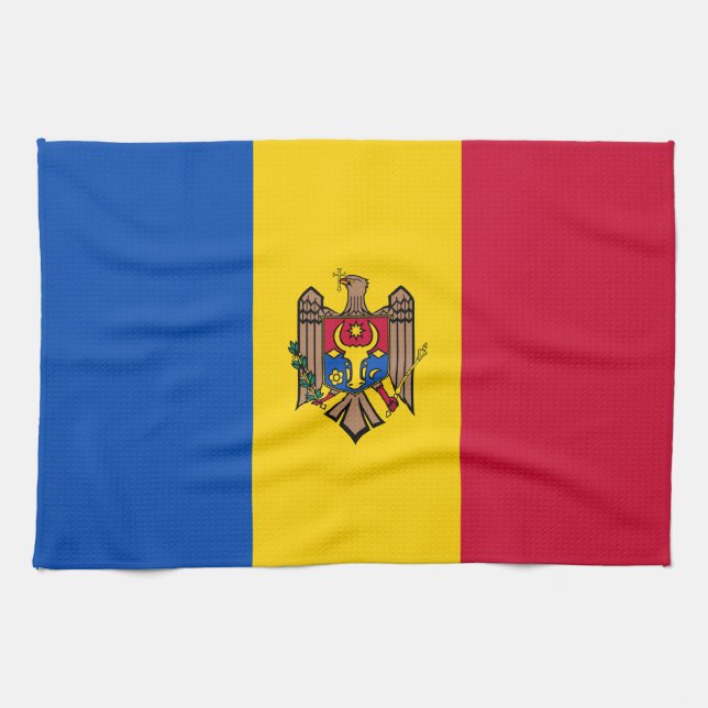 Linge De Cuisine Drapeau de Moldova (Horizontal)