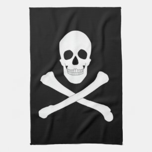 Linge De Cuisine Drapeau de pirate (crâne et os croisés) (Jolly rog