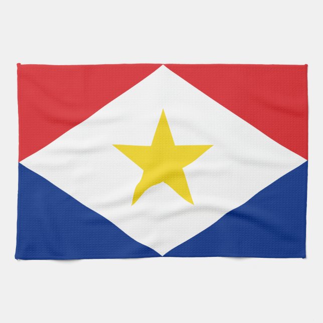 Linge De Cuisine Drapeau de Saba (Horizontal)