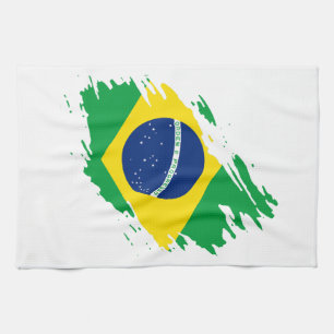 Linge De Cuisine Drapeau déchiré du Brésil Fierté nationale des fan