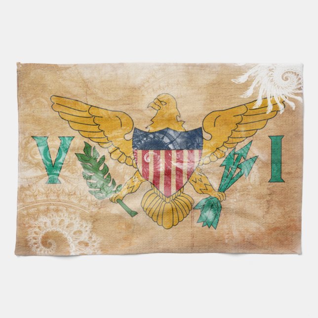 Linge De Cuisine Drapeau des Îles Vierges (Horizontal)