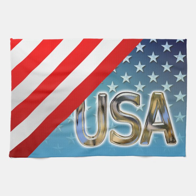 Linge De Cuisine Drapeau des USA (Horizontal)