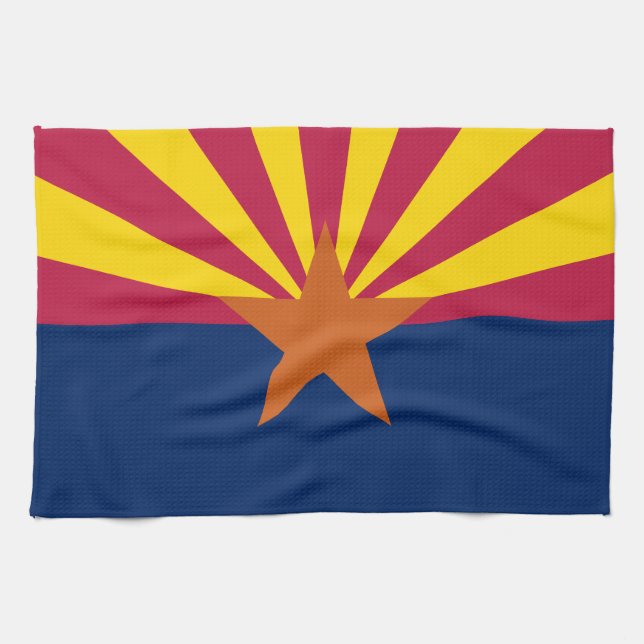 Linge De Cuisine Drapeau d'État de l'Arizona (Horizontal)