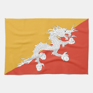 Linge De Cuisine Drapeau du Bhoutan patriotique
