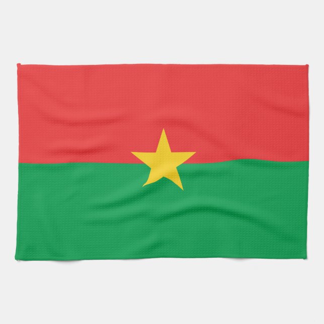 Linge De Cuisine Drapeau du Burkina Faso patriotique (Horizontal)
