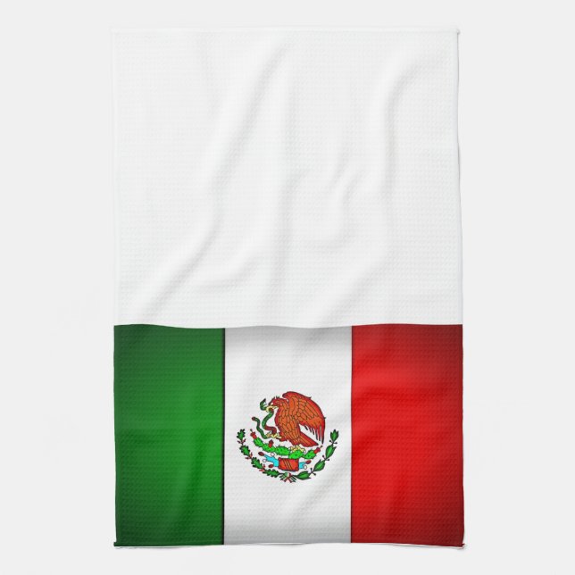 Linge De Cuisine Drapeau mexicain stylisé (Vertical)