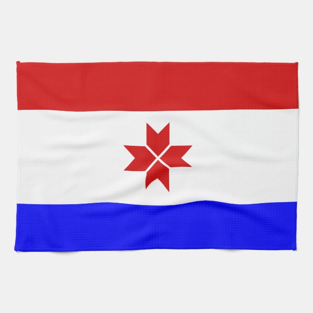 Linge De Cuisine Drapeau Mordovia (Horizontal)