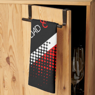 Linge De Cuisine Drapeau Motif de point de Trinité-et-Tobago avec t