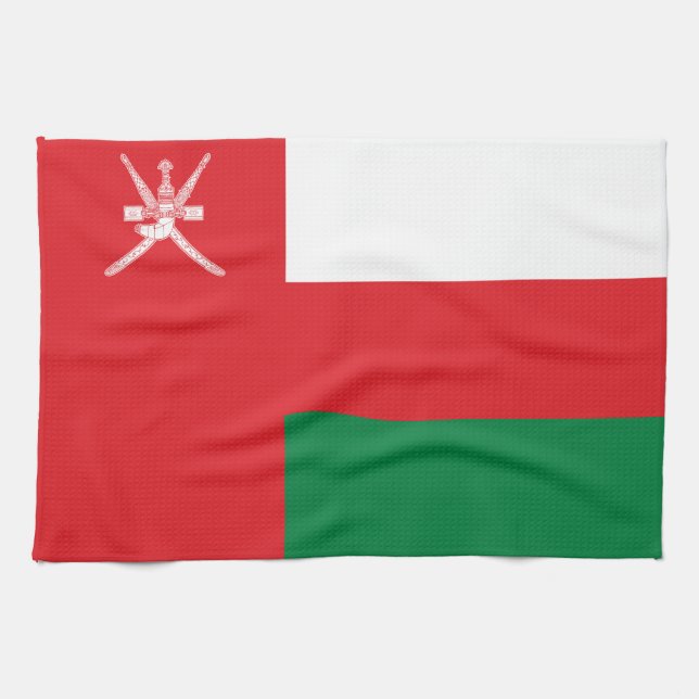 Linge De Cuisine Drapeau Oman (Horizontal)