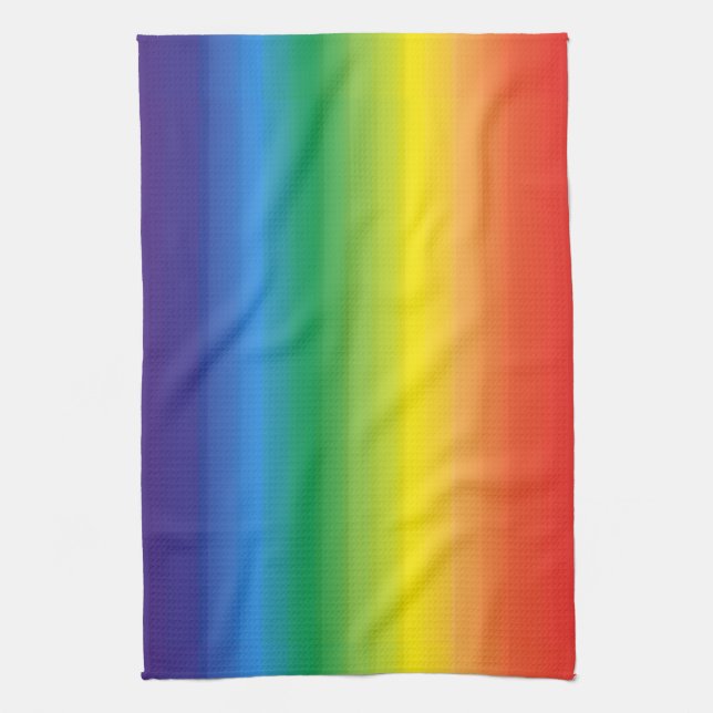 Linge De Cuisine Drapeau Ombre Rainbow Pride House (Vertical)