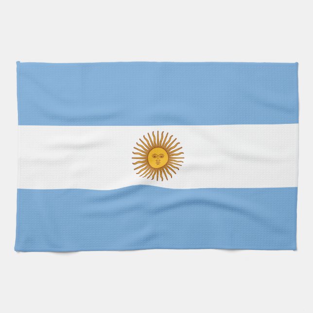 Linge De Cuisine Drapeau patriotique argentin (Horizontal)