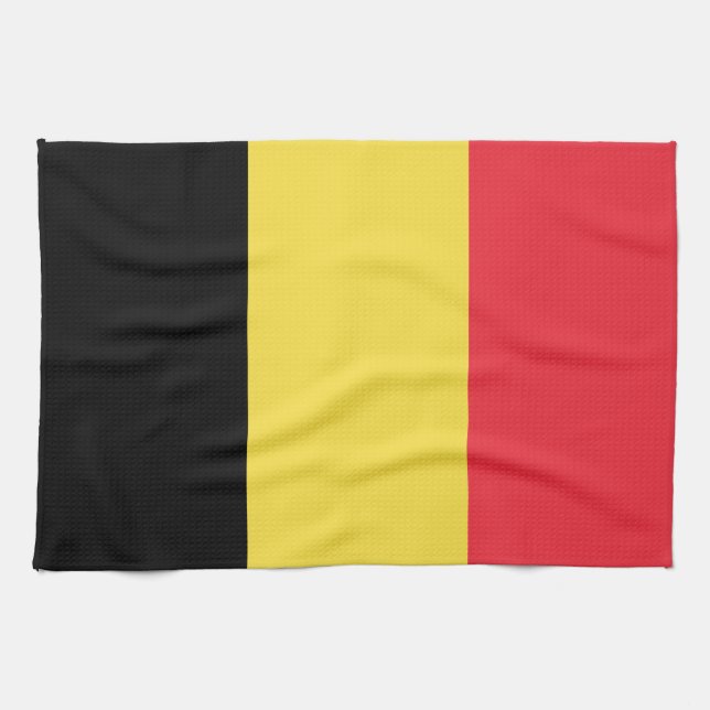 Linge De Cuisine Drapeau patriotique belge (Horizontal)