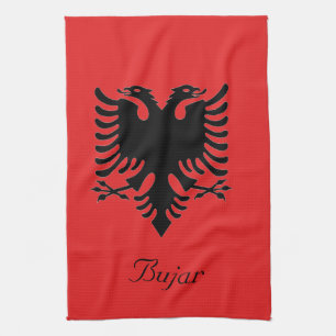 Linge De Cuisine Drapeau personnalisé de l'aigle à double tête d'Al