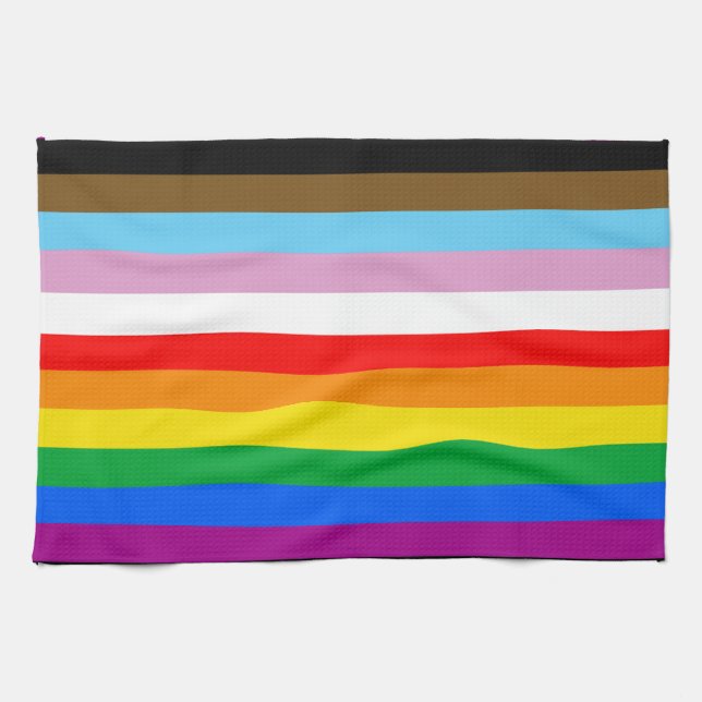LINGE DE CUISINE DRAPEAU PRIDE LGBTQ+ INCLUSIF (Horizontal)
