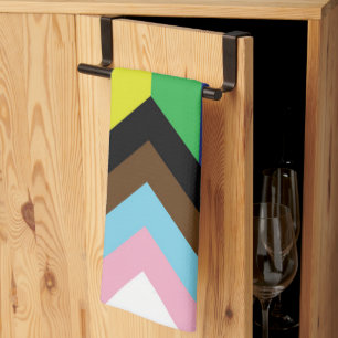 Linge De Cuisine Drapeau progressiste LGBTQIA