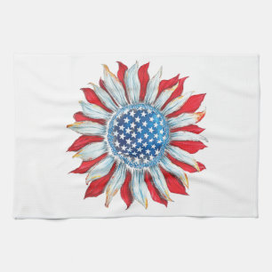 Linge De Cuisine Drapeau Tournesol Américain 4 juillet Femmes Homme