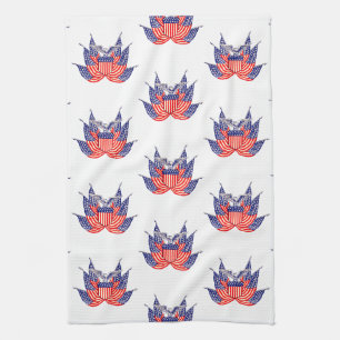 Linge De Cuisine Drapeau vintage patriotique américain, le 4 juille