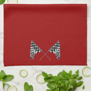 Linge De Cuisine Drapeaux Checkered