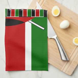 Linge De Cuisine Drapeaux miniers sans fil du Kenya Frames Art