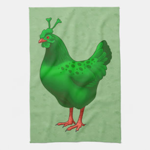 Linge De Cuisine Drôle Alien martien vert