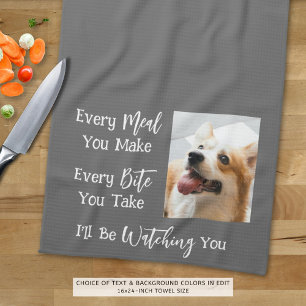 Linge De Cuisine Drôle Chien Dire Photo Couleur personnalisée