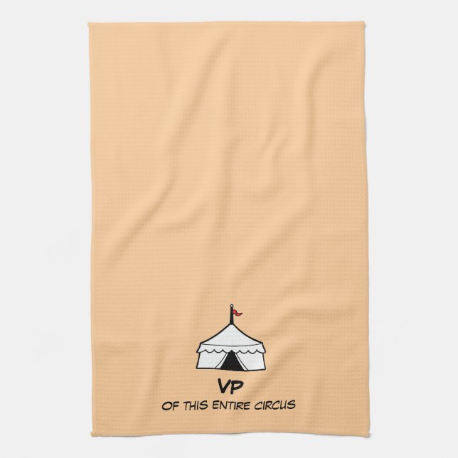 Linge De Cuisine Drôle Pêche et citation de la tente de cirque blan (Vertical)
