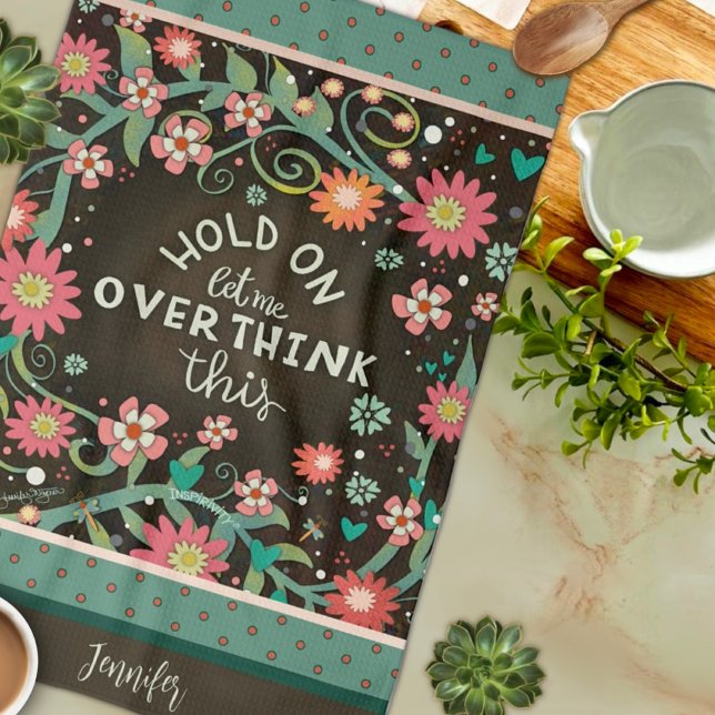 Linge De Cuisine Drôle Surpenser Citation Flore Dragonfly Nom Brown (Créateur téléchargé)