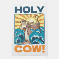 Drôle vache Sainte vache! Caricature d'animal de j