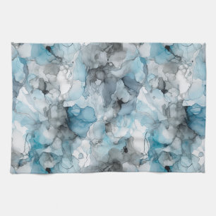 Linge De Cuisine Dusk Blue Grey Alcool Liquide Encre Épersion
