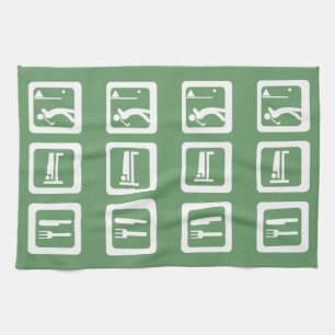 Linge De Cuisine Eat Sleep Golf