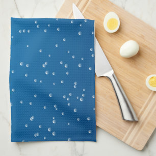 Linge De Cuisine Eau bleue profonde et bulles TIny