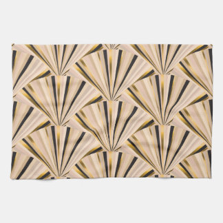 Linge De Cuisine Echelles Art Déco : Glamour d'or géométrique
