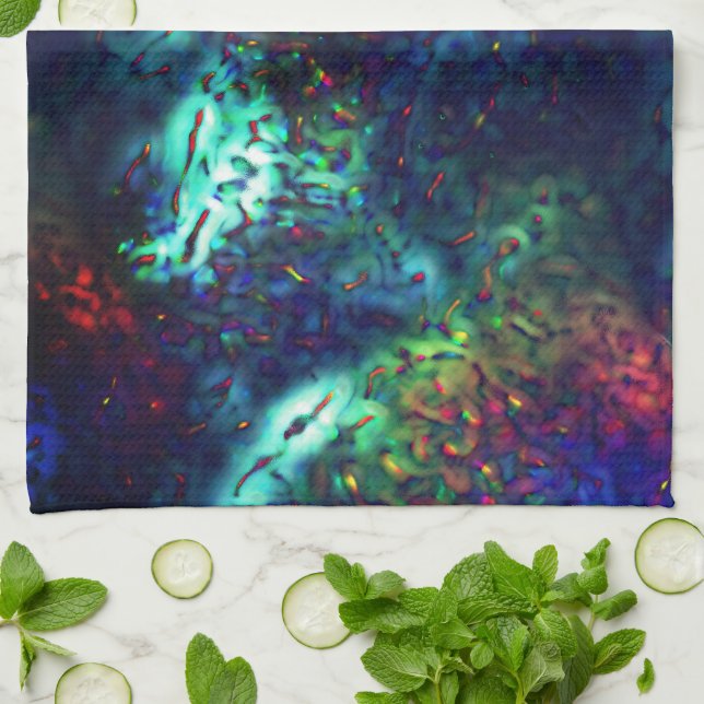 Linge De Cuisine Échelles de démonstration sur un arrière - plan bl (Plié)