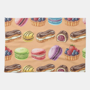 Linge De Cuisine Eclair et Macarons par Natasha Us