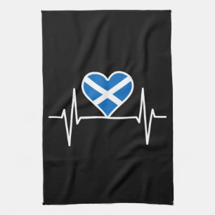 Linge De Cuisine Écosse - Scotland Drapeau Heartbeat