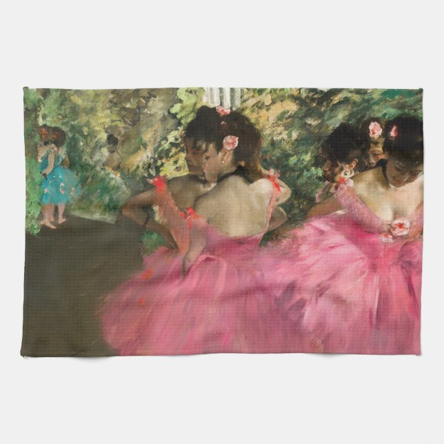 Linge De Cuisine Edgar Degas - Danseurs en rose (Horizontal)