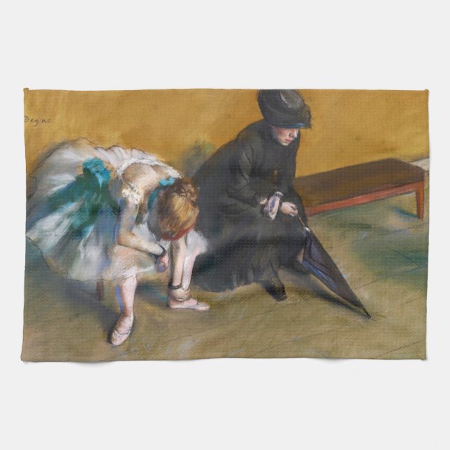 Linge De Cuisine Edgar Degas - En attente (Horizontal)