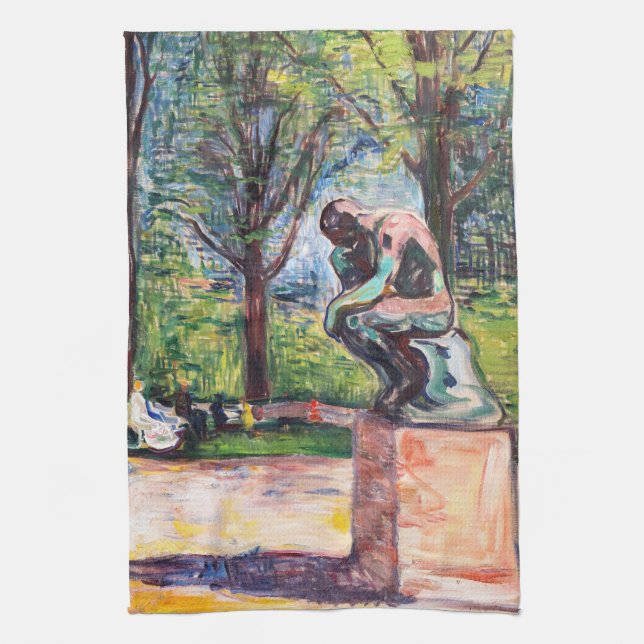 Linge De Cuisine Edvard Munch - Le penseur de Rodin (Vertical)