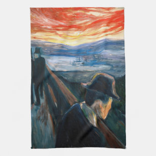 Linge De Cuisine Edvard Munch - Maladie d'humeur au coucher du sole