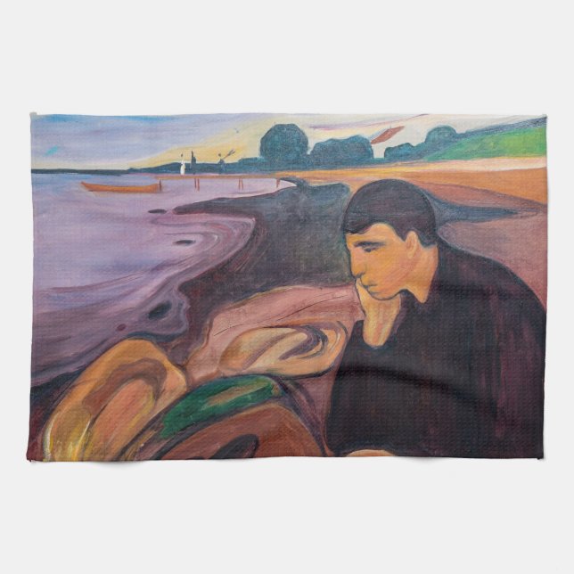Linge De Cuisine Edvard Munch - Melancholy 1894 (Horizontal)