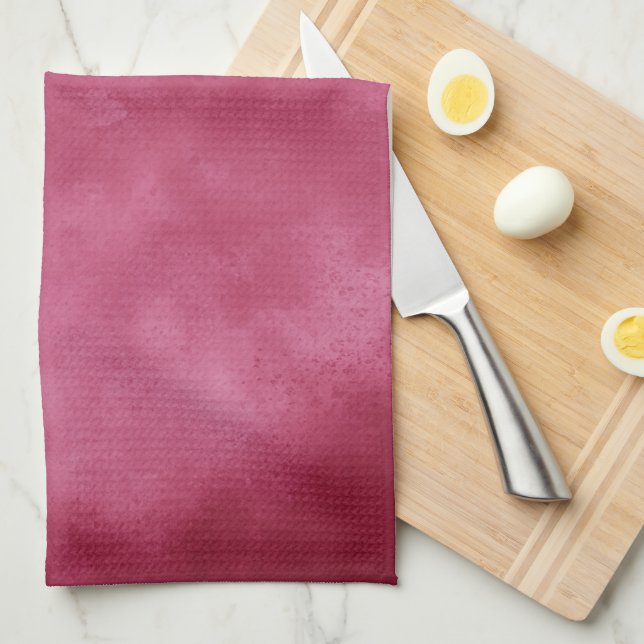 Linge De Cuisine Effet Nuage Burgundy Burgush Tea Towa (Quart Plié)