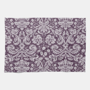 Linge De Cuisine Éggplant Purple Damask